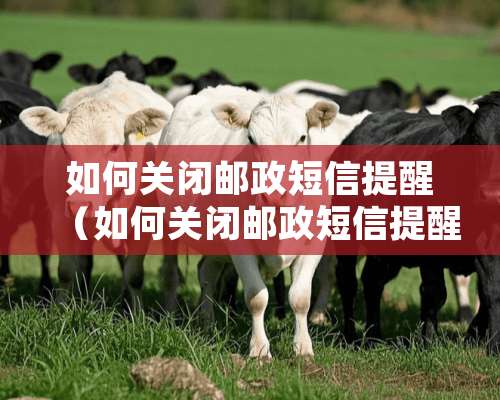 如何关闭邮政短信提醒（如何关闭邮政短信提醒功能）