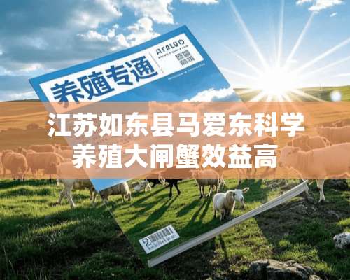 江苏如东县马爱东科学养殖大闸蟹效益高