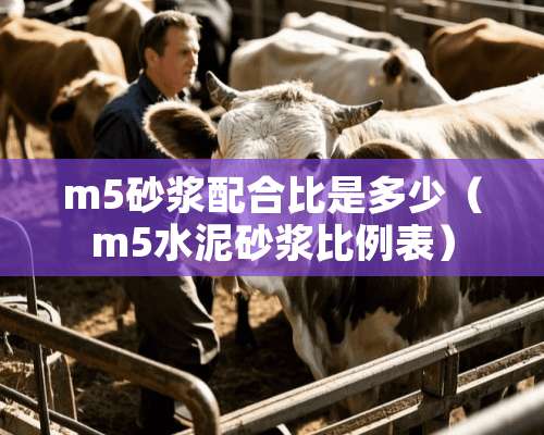 m5砂浆配合比是多少（m5水泥砂浆比例表）