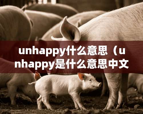 unhappy什么意思（unhappy是什么意思中文）