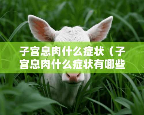 子宫息肉什么症状（子宫息肉什么症状有哪些反应）