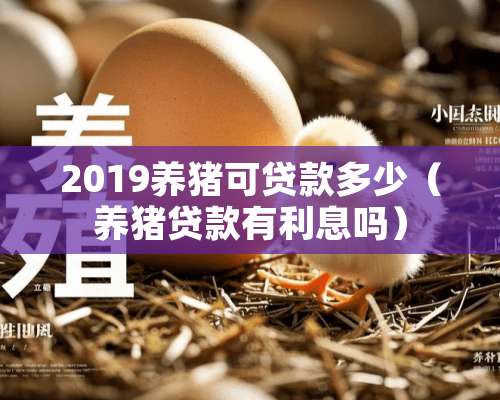 2019养猪可贷款多少（养猪贷款有利息吗）