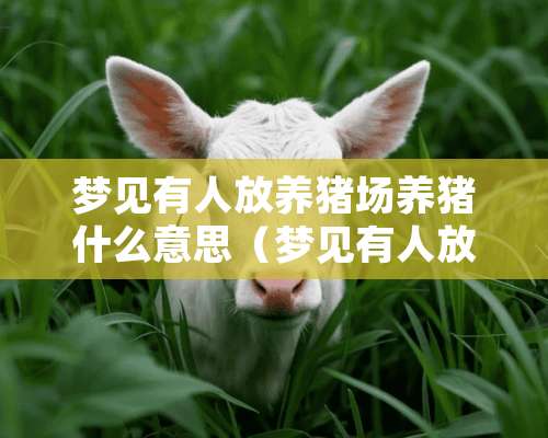 梦见有人放养猪场养猪什么意思（梦见有人放养猪场养猪什么意思啊）