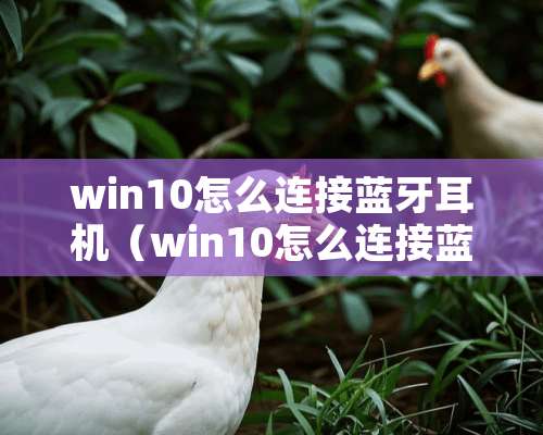 win10怎么连接蓝牙耳机（win10怎么连接蓝牙耳机无线）