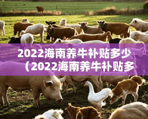 2022海南养牛补贴多少（2022海南养牛补贴多少钱）