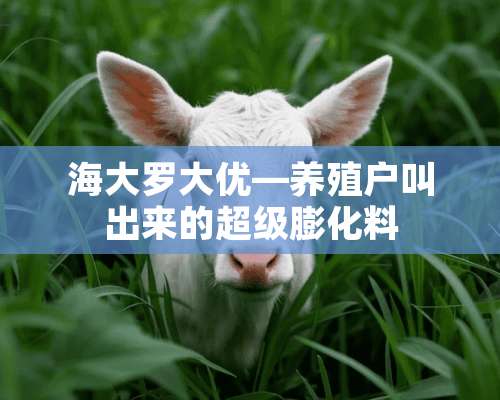 海大罗大优—养殖户叫出来的超级膨化料