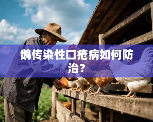 鹅传染性口疮病如何防治？