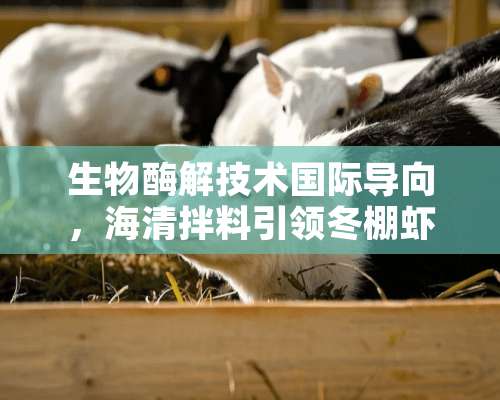 生物酶解技术国际导向，海清拌料引领冬棚虾养殖走向成功！