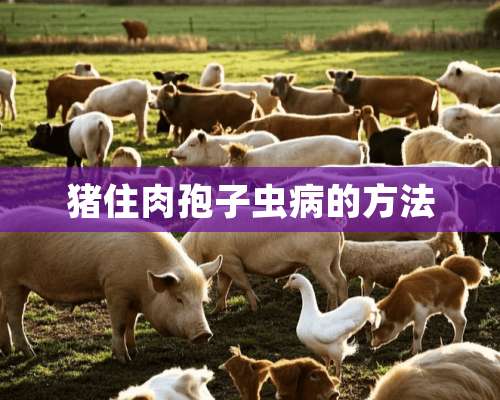 猪住肉孢子虫病的方法