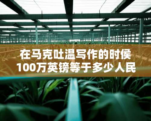 在马克吐温写作的时侯100万英镑等于多少人民币？