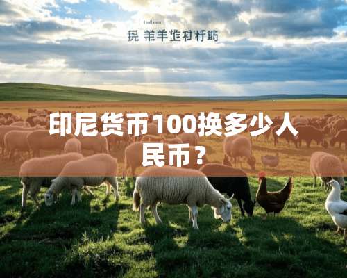 印尼货币100换多少人民币？