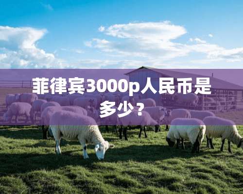 菲律宾3000p人民币是多少？