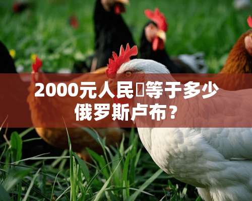 2000元人民帀等于多少俄罗斯卢布？