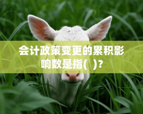 会计政策变更的累积影响数是指(  )？