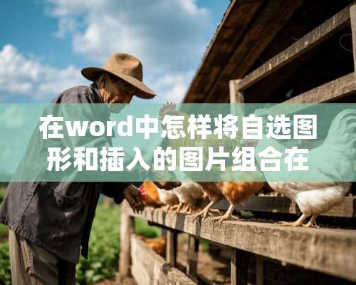 在word中怎样将自选图形和插入的图片组合在一起？