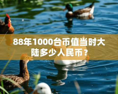 88年1000台币值当时**多少人民币？