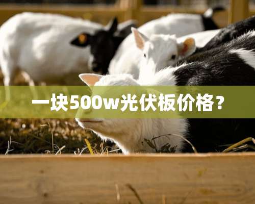 一块500w光伏板价格？