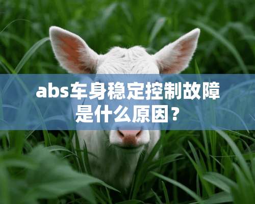 abs车身稳定控制故障是什么原因？