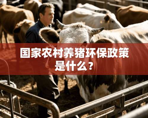 国家农村养猪环保政策是什么？