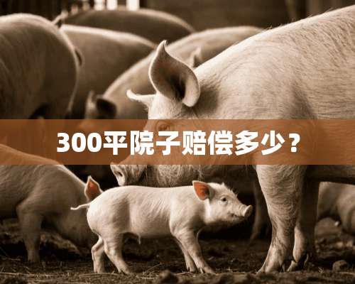 300平院子赔偿多少？