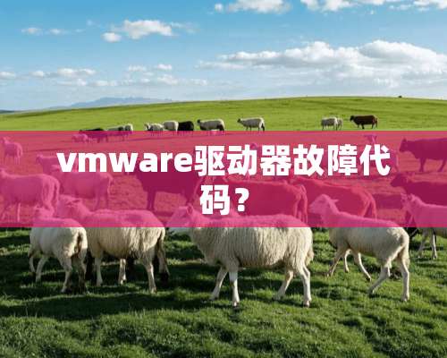 vmware驱动器故障代码？