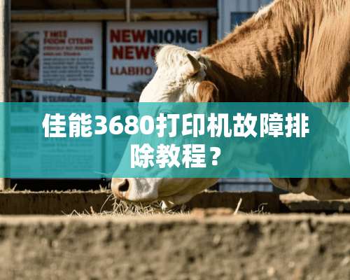 佳能3680打印机故障排除教程？