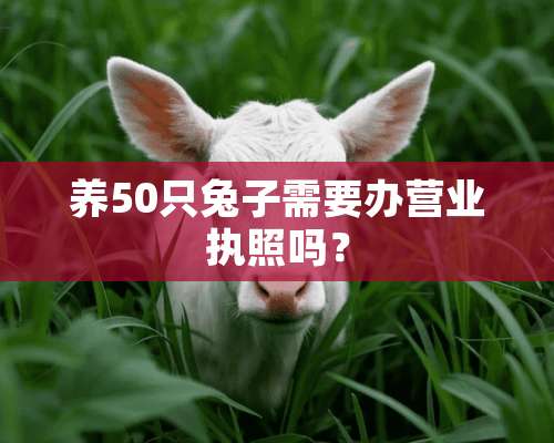 养50只兔子需要办营业执照吗？