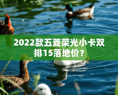 2022款五菱荣光小卡双排15落地价？