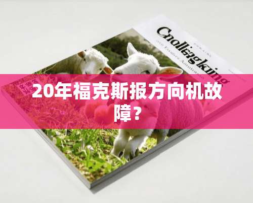 20年福克斯报方向机故障？