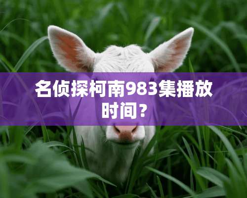 名侦探柯南983集播放时间？