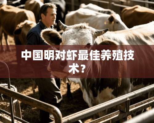 中国明对虾最佳养殖技术？