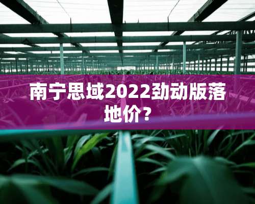 南宁思域2022劲动版落地价？