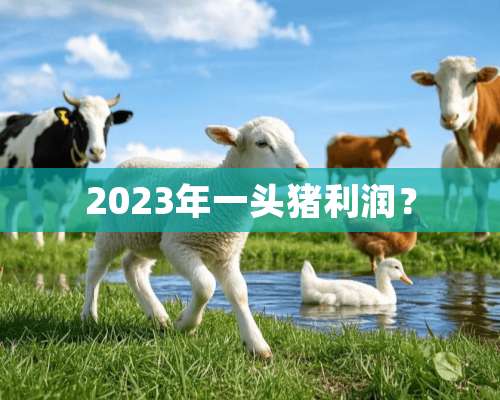 2023年一头猪利润？