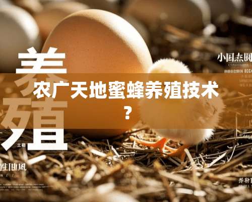 农广天地蜜蜂养殖技术？