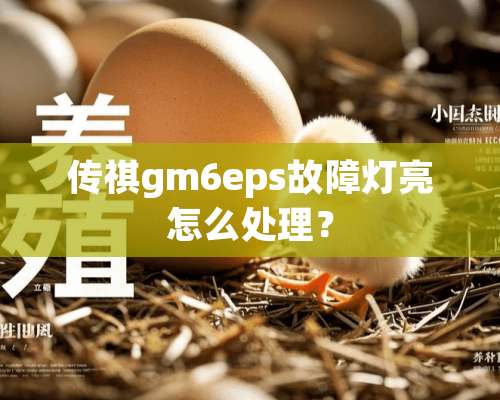 传祺gm6eps故障灯亮怎么处理？