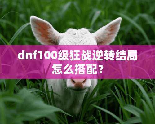 dnf100级狂战逆转结局怎么搭配？