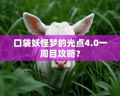 口袋妖怪梦的光点4.0一周目攻略？