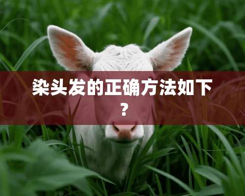 染头发的正确方法如下？