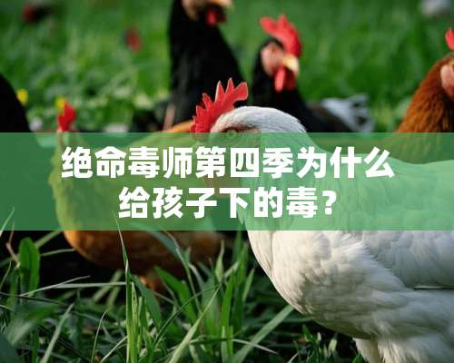 绝命毒师第四季为什么给孩子下的毒？