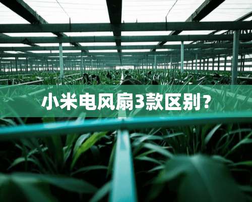 小米电风扇3款区别？