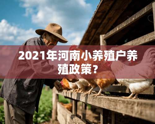 2021年河南小养殖户养殖政策？