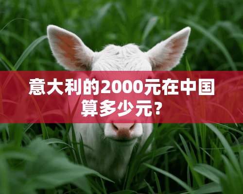 意大利的2000元在中国算多少元？