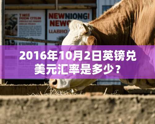 2016年10月2日英镑兑美元汇率是多少？