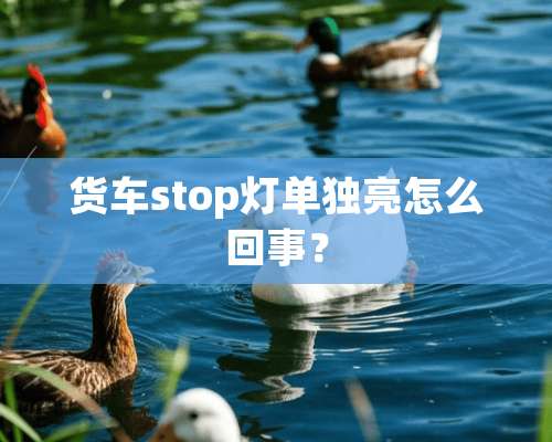 货车stop灯单独亮怎么回事？