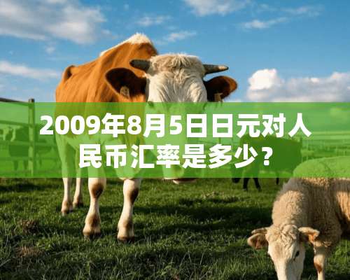 2009年8月5日日元对人民币汇率是多少？