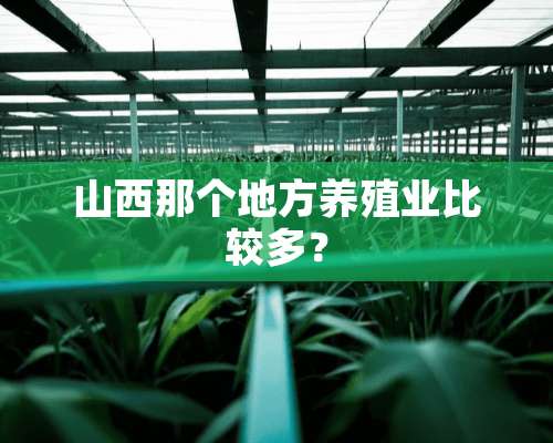 山西那个地方养殖业比较多？