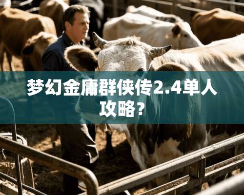 梦幻金庸群侠传2.4单人攻略？