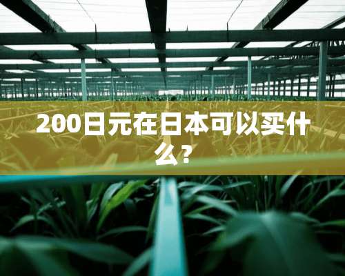 200日元在日本可以买什么？