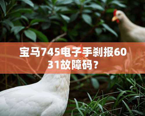 宝马745电子手刹报6031故障码？