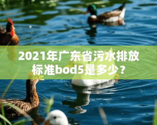 2021年广东省污水排放标准bod5是多少？